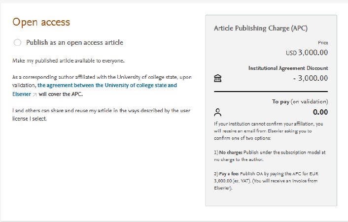 Elsevier - OA workflow